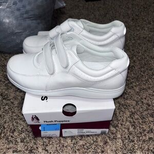 Hush Puppies Size 8.5 POWER WALKER II White Leather New Women's Shoes New